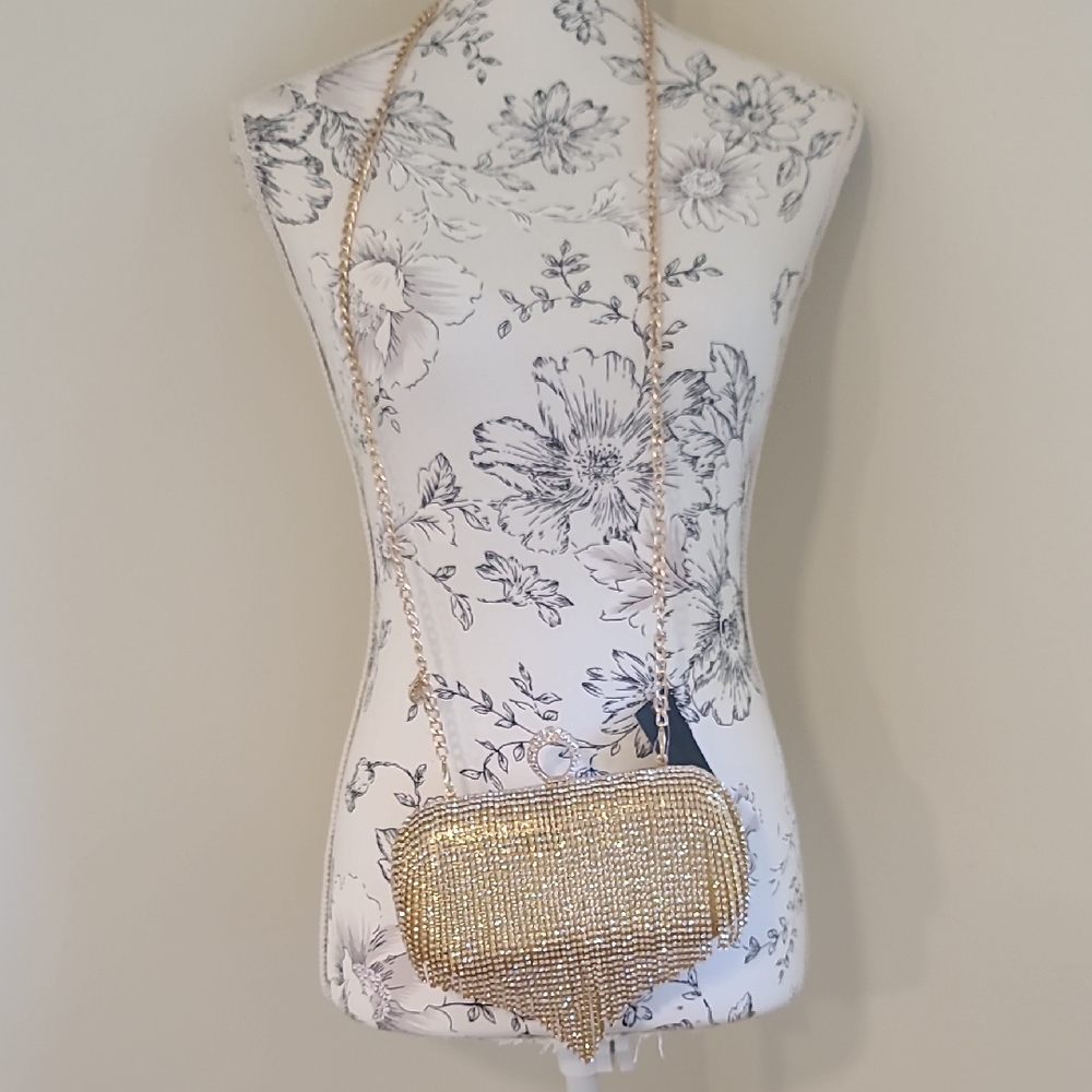 Badgley Mischka Gold Beaded Clutch